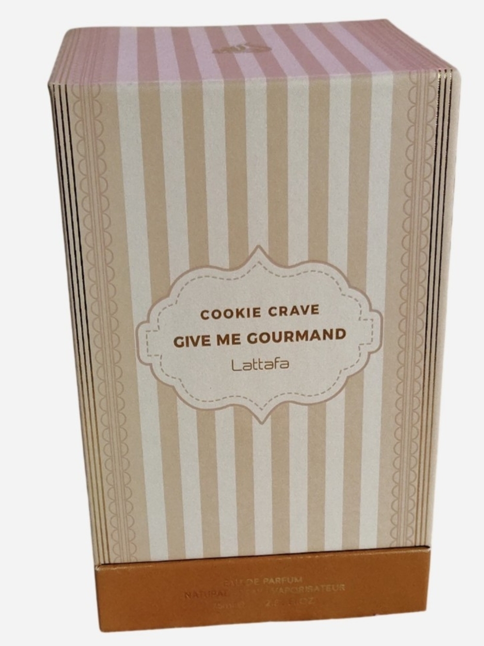 Lattafa Cookie Crave Give Me Gourmand - Beige & Pink Scented Box